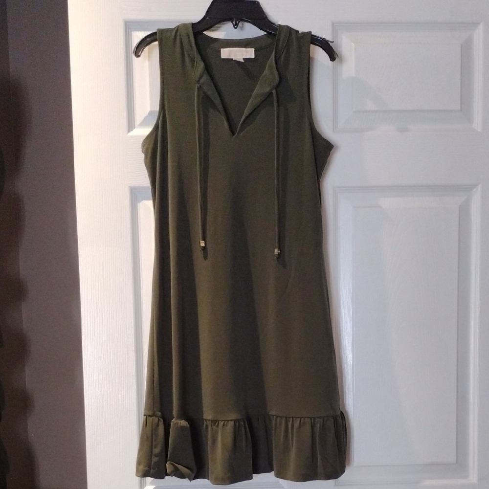 MICHAEL Michael Kors Olive Green Sleeveless Dress